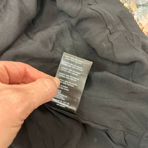 FREE PEOPLE Annalise Sequin Mini Skirt Rose Gold Short Sparkly size 4 small Slit - Picture 14 of 16